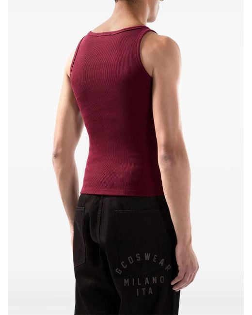 Gcds Logo-Embroidered Tank Top for men
