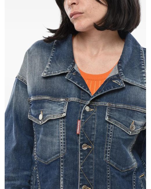 DSquared² Blue Icon Oversized Denim Jacket for men