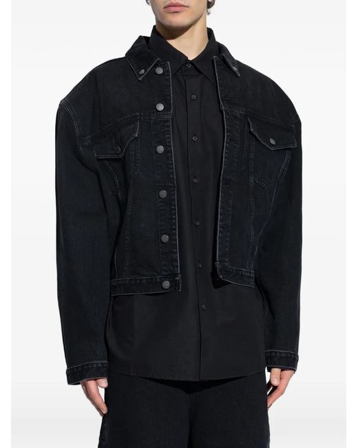 Entire studios Blue Veste En Jean À Boutonnière for men
