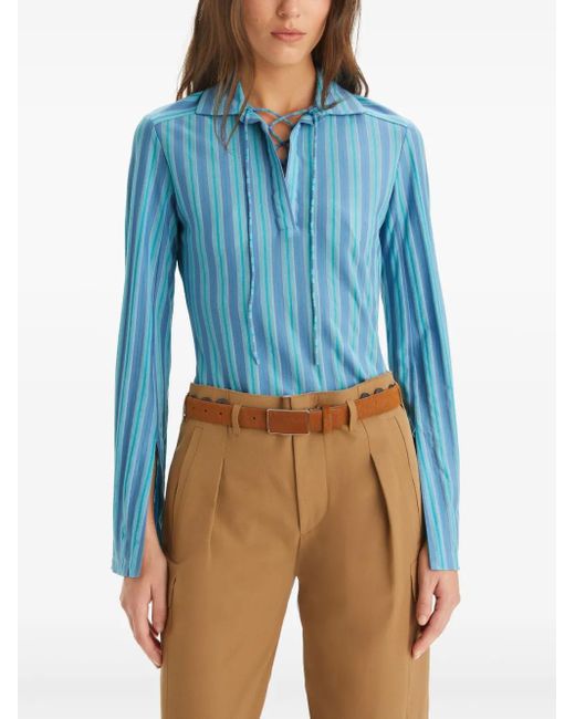 Tory Burch ストライプ チュニック Blue