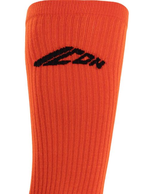 DSquared² Red Icon-Logo Socks for men