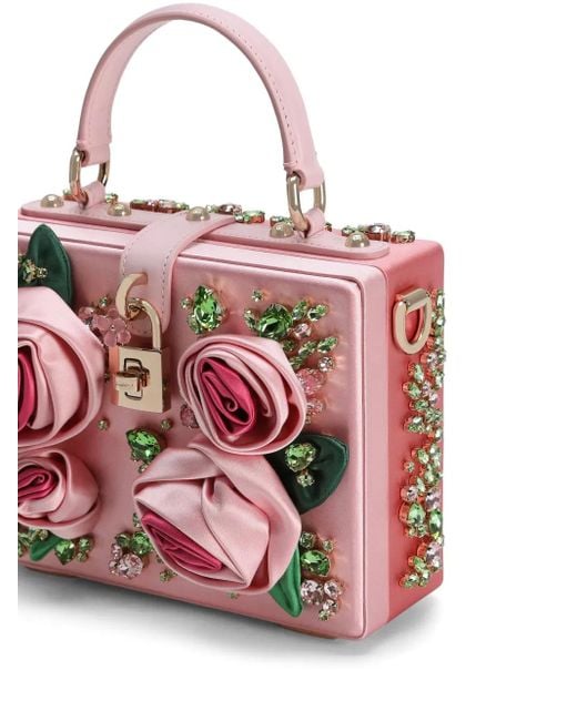 Dolce & Gabbana Pink Flower-Detailing Tote Bag