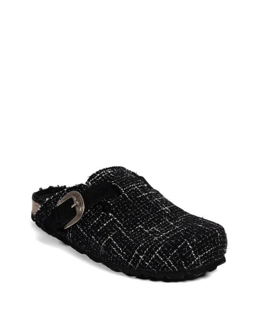 Faliero Sarti Black Mules À Boucle