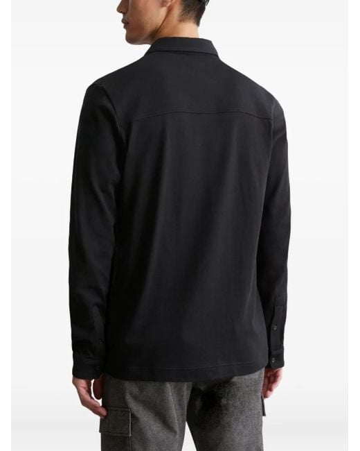 Marc O' Polo Black Long-Sleeve Button-Up Shirt for men