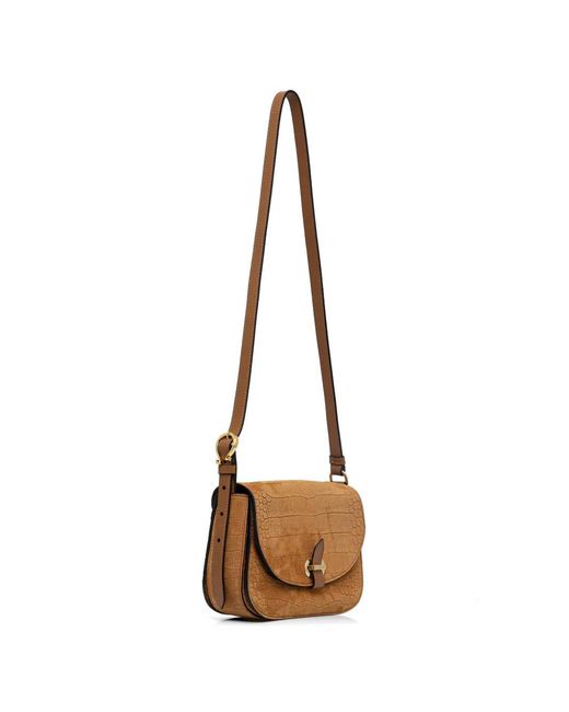 Pollini Natural Fence Croc-Effect Cross Body Bag