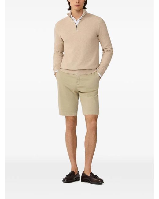 Hackett Natural Pull À Col Zippé for men