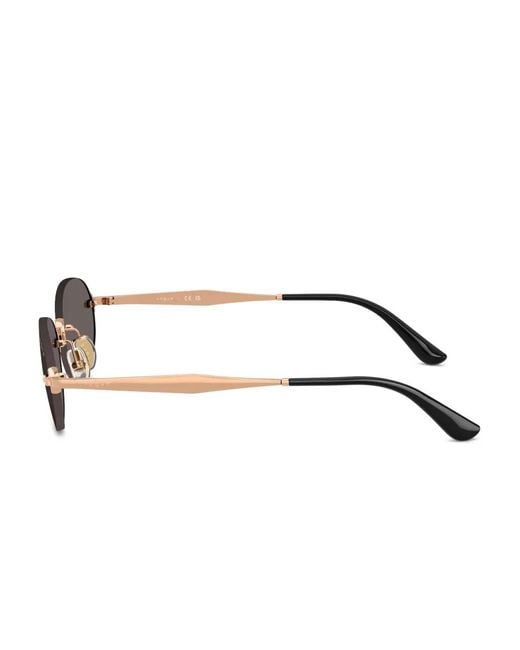 Vogue Eyewear Gray Oval-Frame Sunglasses