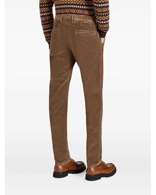 Slowear Brown Straight-Leg Corduroy Trousers for men