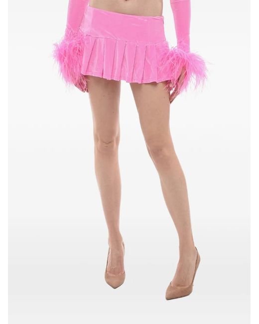 Adriana Hot Couture Pink Flared-Hem Mini Skirt