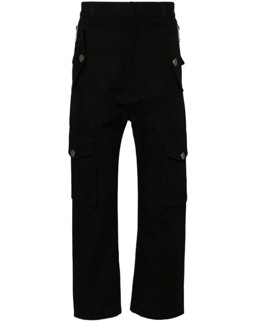 Pantalon droit à poches cargo Balmain pour homme en coloris Black