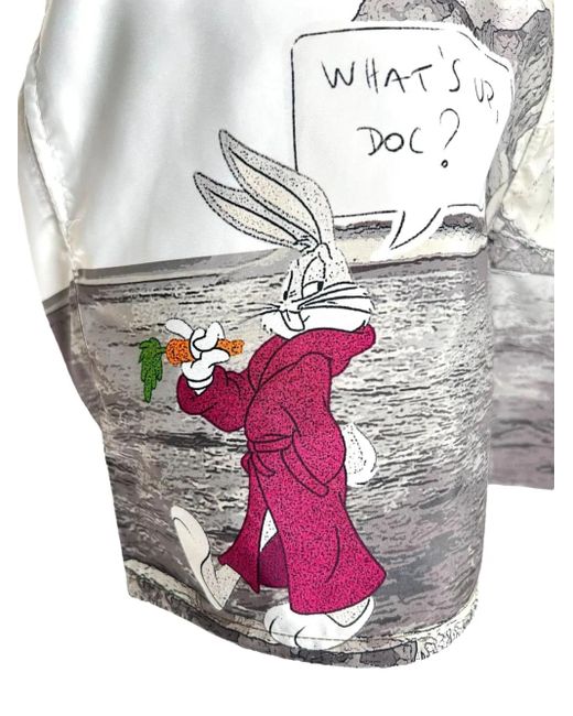 Iceberg Gray Bugs Bunny Seascape Swim Shorts for men