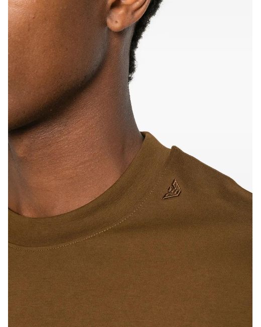 Emporio Armani Natural Jersey Dropped Shoulder T-Shirt for men