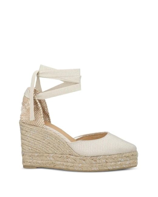 Castaner White Joyce Tie-Ankle Espadrilles