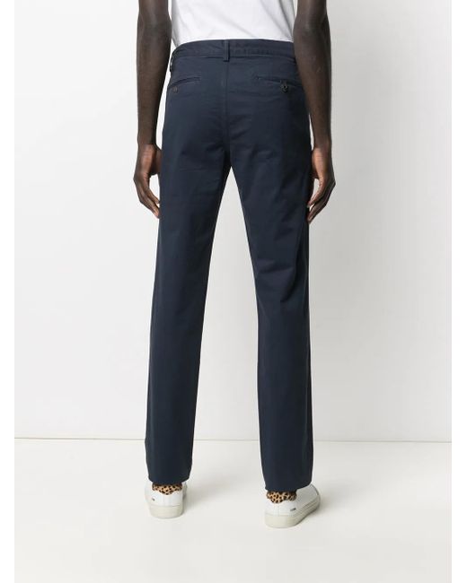 Polo Ralph Lauren Blue Logo-Patch Straight-Leg Trousers for men