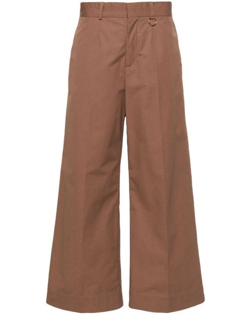 Pantalon palazzo à coupe crop Aeron en coloris Brown