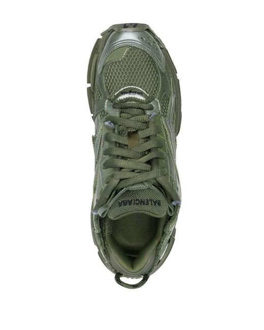 Balenciaga Green Runner Panelled Low-Top Sneakers for men
