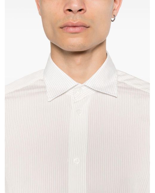 Barena White Pinstripe-pattern Shirt for men