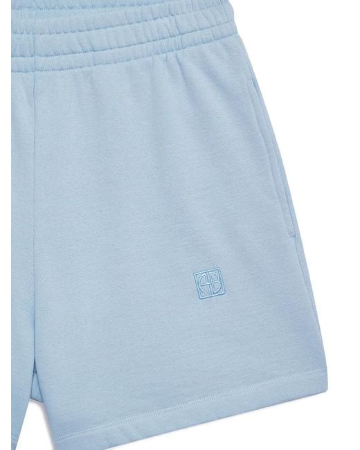 Anine Bing Blue Kam Short Framed Monogram Pale