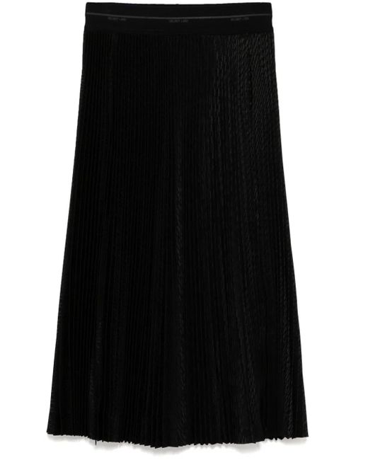 Helmut Lang Black Lwb Pleated Skirt