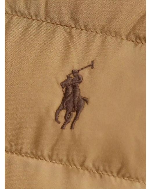 Piumino Trapuntato Con Zip E Cappuccio di Polo Ralph Lauren in Brown da Uomo