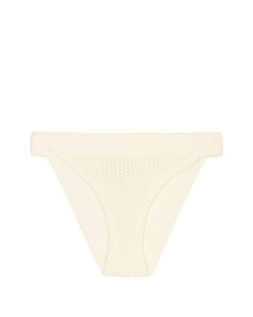 Bompard White Crocheted Bikini Bottoms