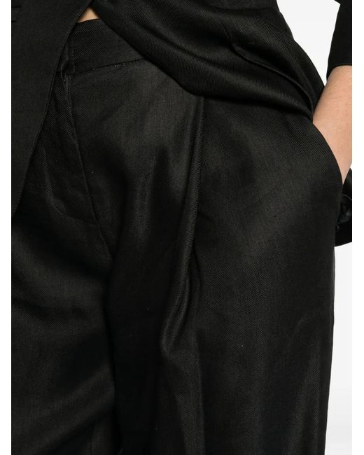 Elisabetta Franchi Black Pleated Trousers