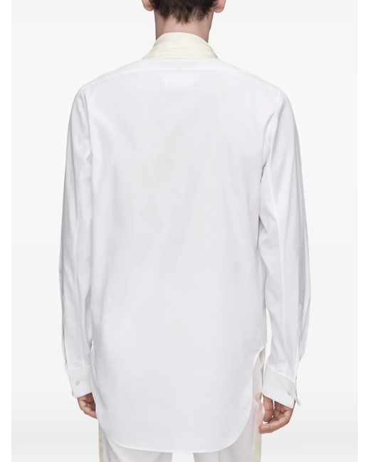 Maison Margiela White Scarf Shirt for men