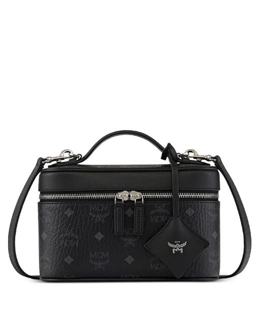 MCM Black Aren Visetos Vanity Case