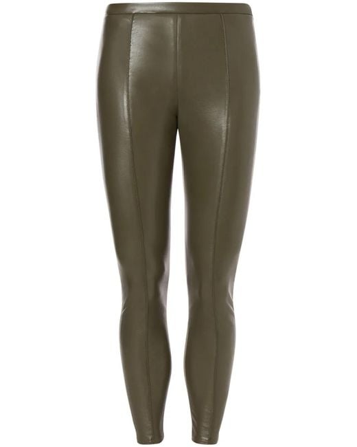 Philosophy Di Lorenzo Serafini Green Faux-Leather Skinny Trousers