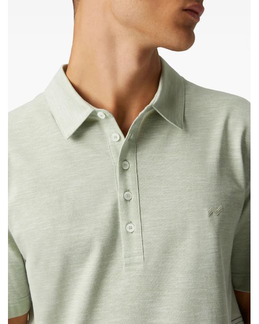 Missoni Gray Intarsia-Knit Polo Shirt for men
