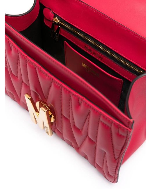 Moschino Red Quilted Shoulder Bag
