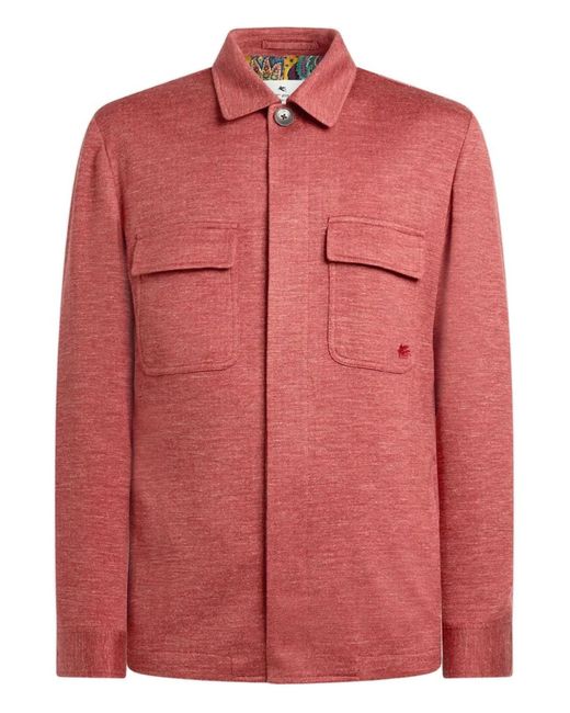 Etro Pink Long-Sleeves Jacket for men