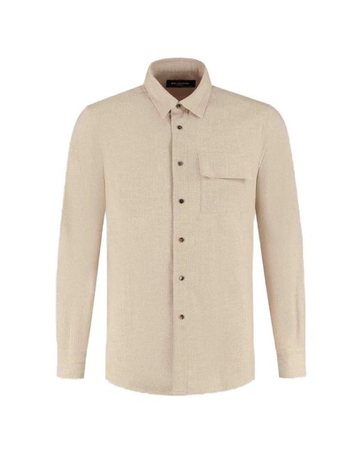 Kiton White Chemise Manches Longue Buba À Poches À Rabat for men