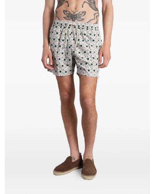 Mc2 Saint Barth Multicolor Short De Bain À Imprimé Graphique for men