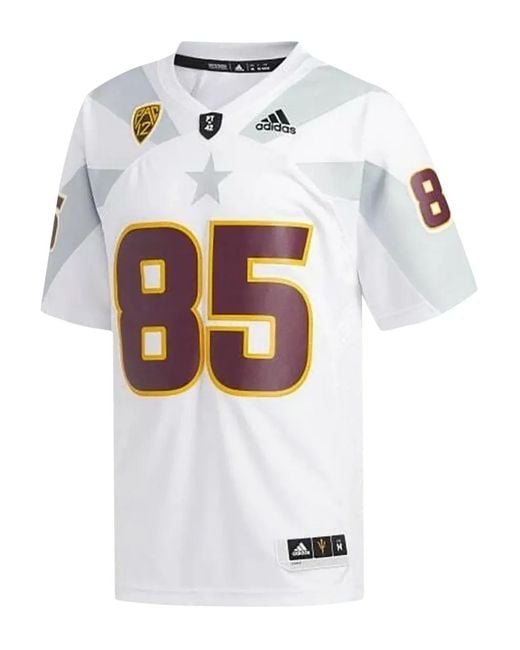 Adidas White Ncaa Arizona State University Pat Tillman Number Print T-Shirt for men