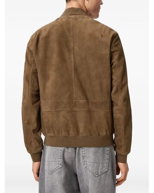AllSaints Brown Morten Bomber Jacket for men