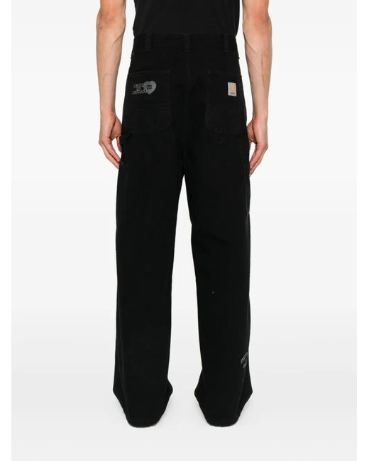 Carhartt Black Og Single Knee Graphic Jeans for men