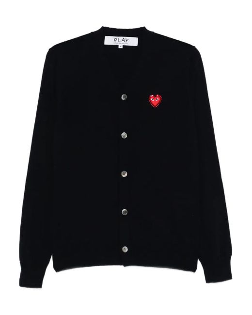 COMME DES GARÇONS PLAY Black Logo-Patch Cardigan