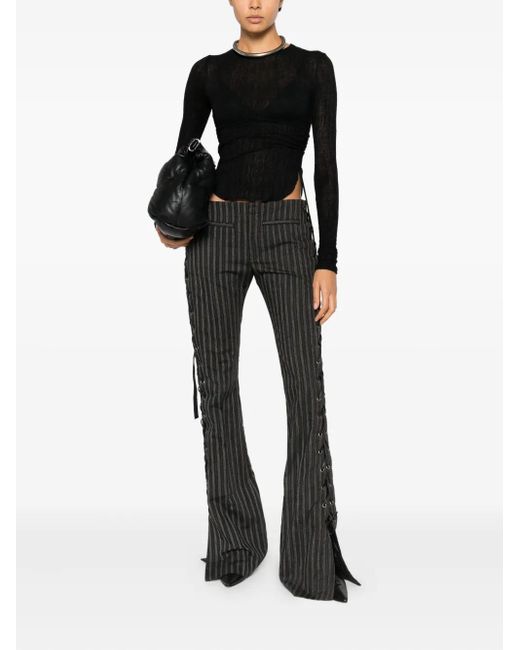 Ann Demeulemeester Black Oke Tie-Detail Top