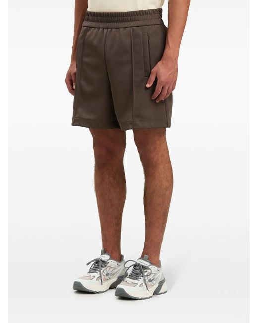 Palm Angels Brown Logo Track Shorts for men
