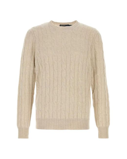 Polo Ralph Lauren White Cable-Knit Cashmere Sweater for men