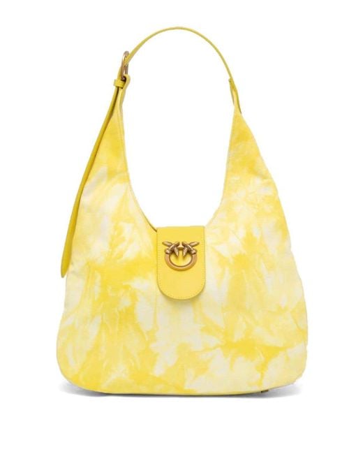 Pinko Leather Tote Bag in Yellow Lyst UK