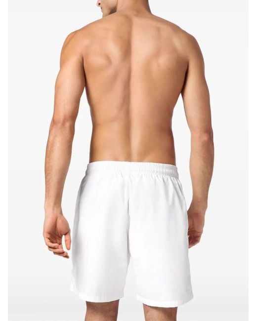 Philipp Plein Blue Graphic Swim Shorts for men
