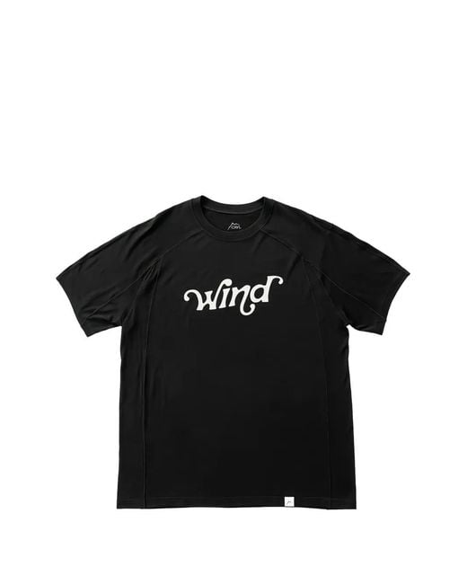 CAYL Black Wind Logo-Print Raglan-Sleeve T-Shirt for men