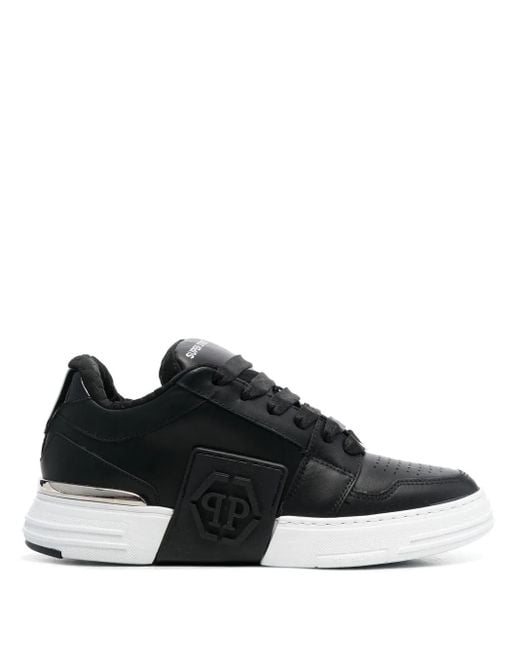 Philipp Plein Black Super Street Low-Top Sneakers