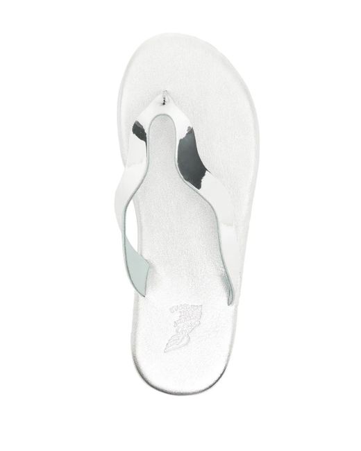 Ancient Greek Sandals White Laconia Leather Sandals