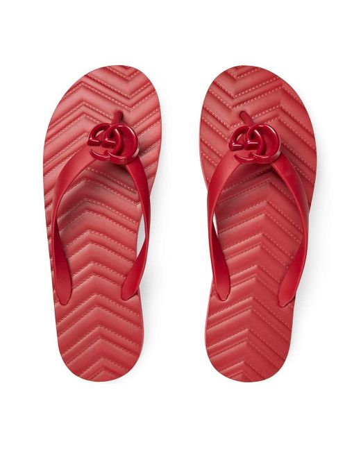 Gucci red thong sandals Clearance