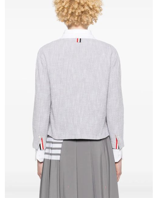 Thom Browne ツイード カーディガン White