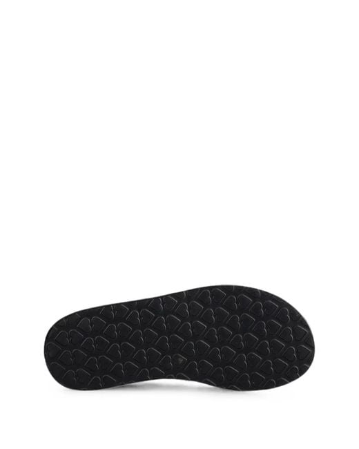 Love Moschino Black Logo-Print Elasticated Sandals