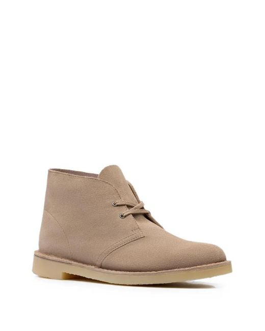 Clarks Brown Shepton Suede Desert Boots for men